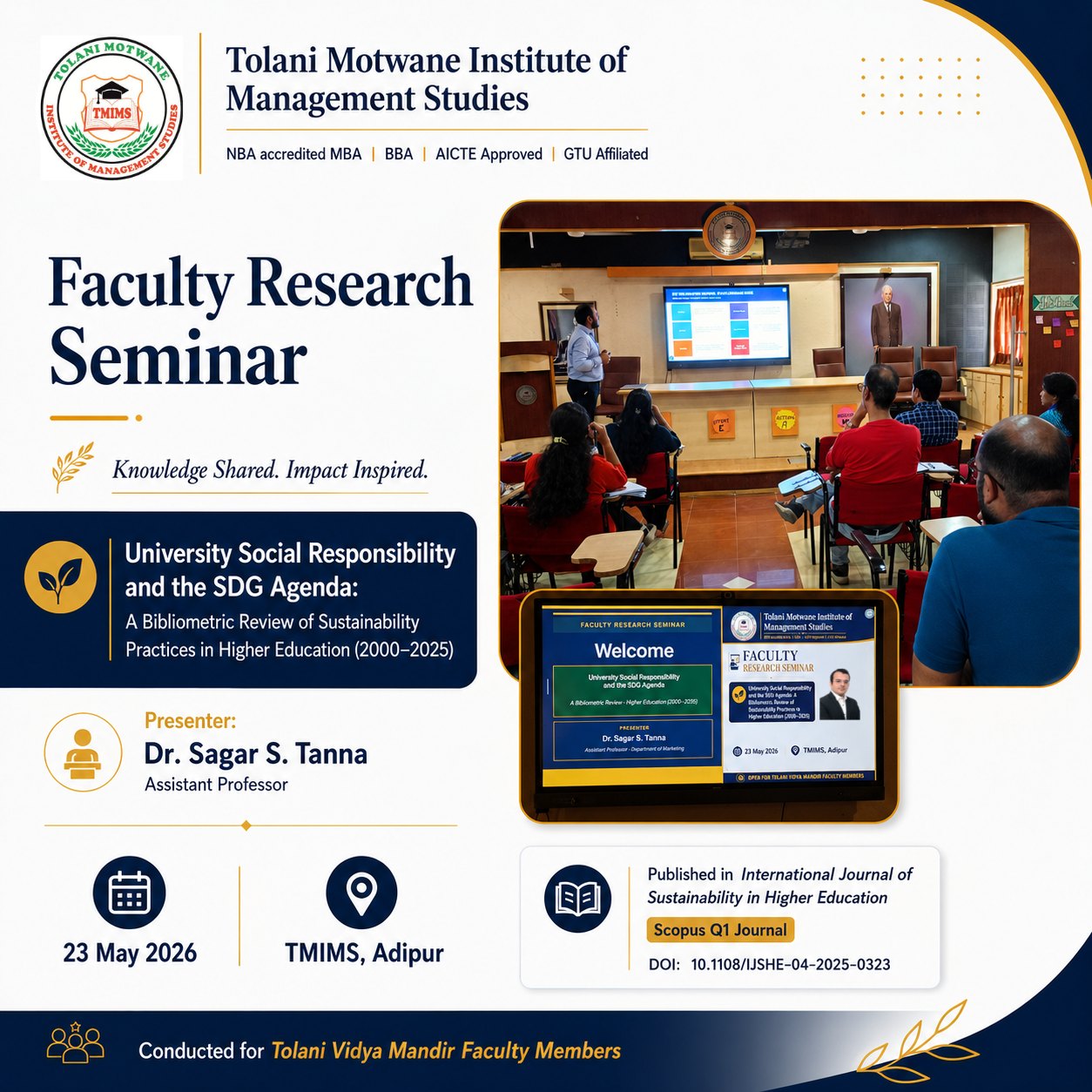 Faculty Research Seminar flyer